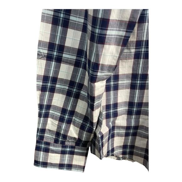 UNTUCKit Women's Sorbo Long Sleeve Button Down Plaid Shirt in Blue and White 6 - Picture 5 of 8